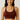 Smiling woman wearing a high-support sports bra in maroon color, showcasing its racerback and comfort design.